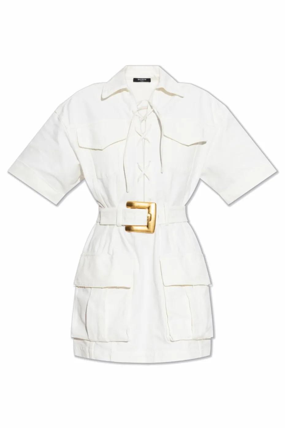 Balmain WHITE Dress with a vintage effect