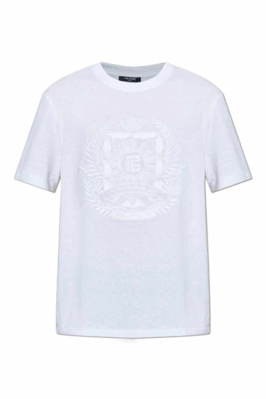 Balmain WHITE Linen t-shirt