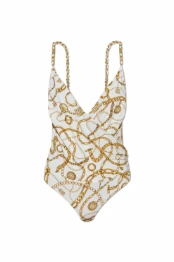Balmain WHITE One-piece swimsuit