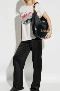 Balmain WHITE Printed T-shirt