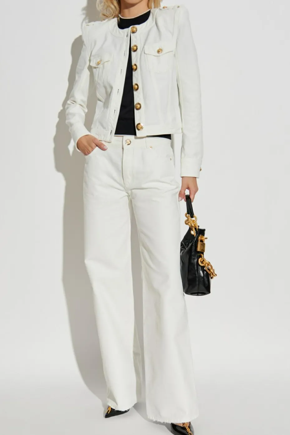 Balmain WHITE Straight-leg jeans