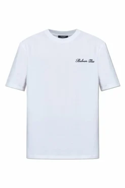 Balmain WHITE T-shirt with embroidered logo