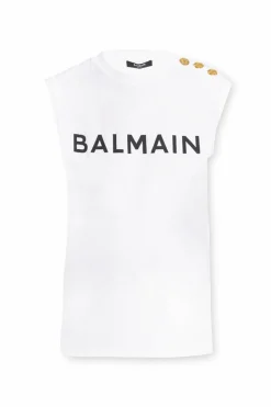 Balmain WHITE T-shirt with logo