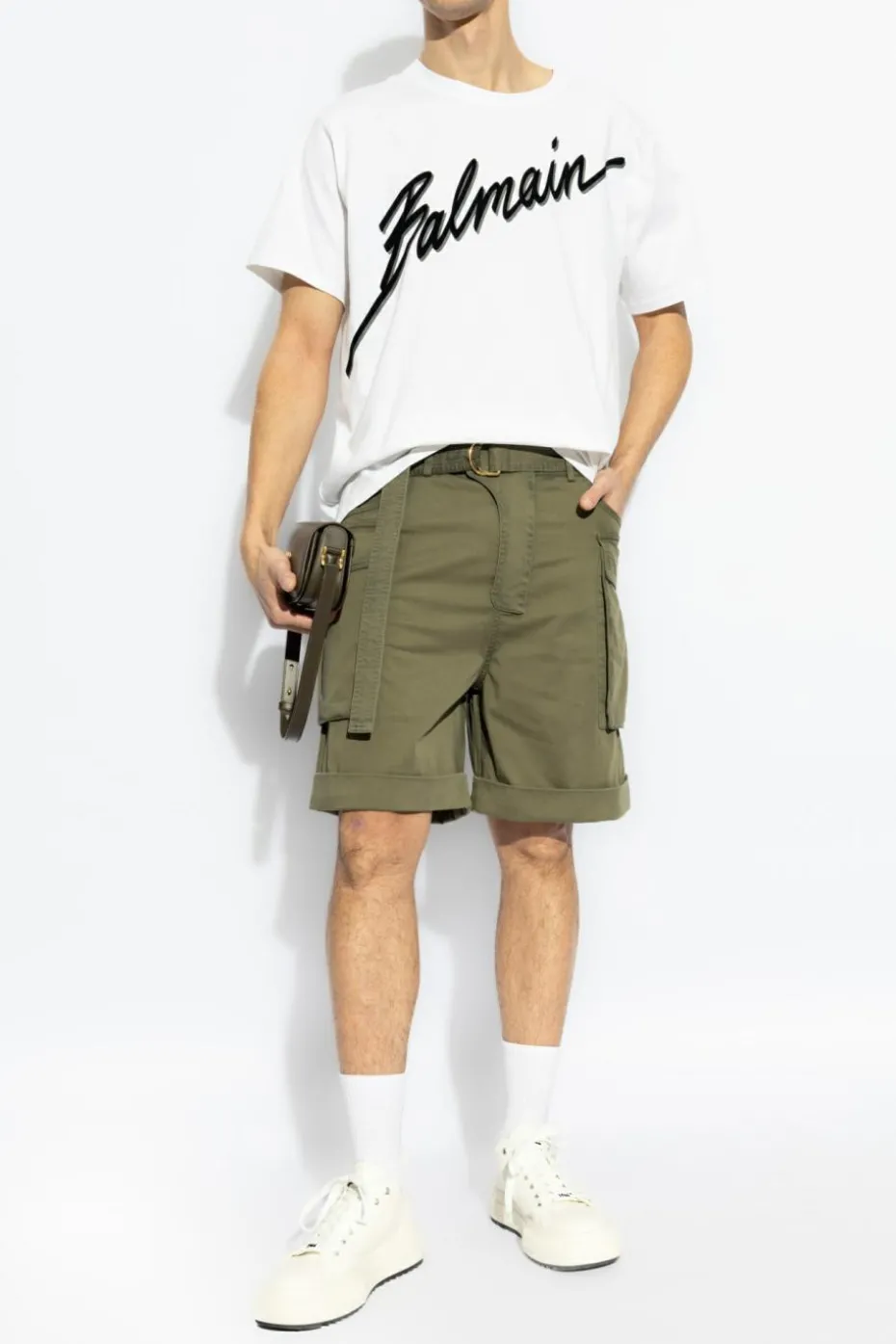Balmain WHITE T-shirt with printed logo