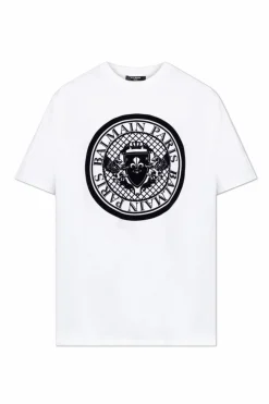 Balmain WHITE T-shirt with logo
