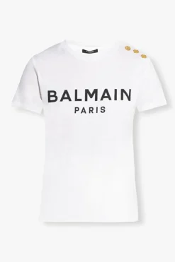 Balmain WHITE T-shirt with logo