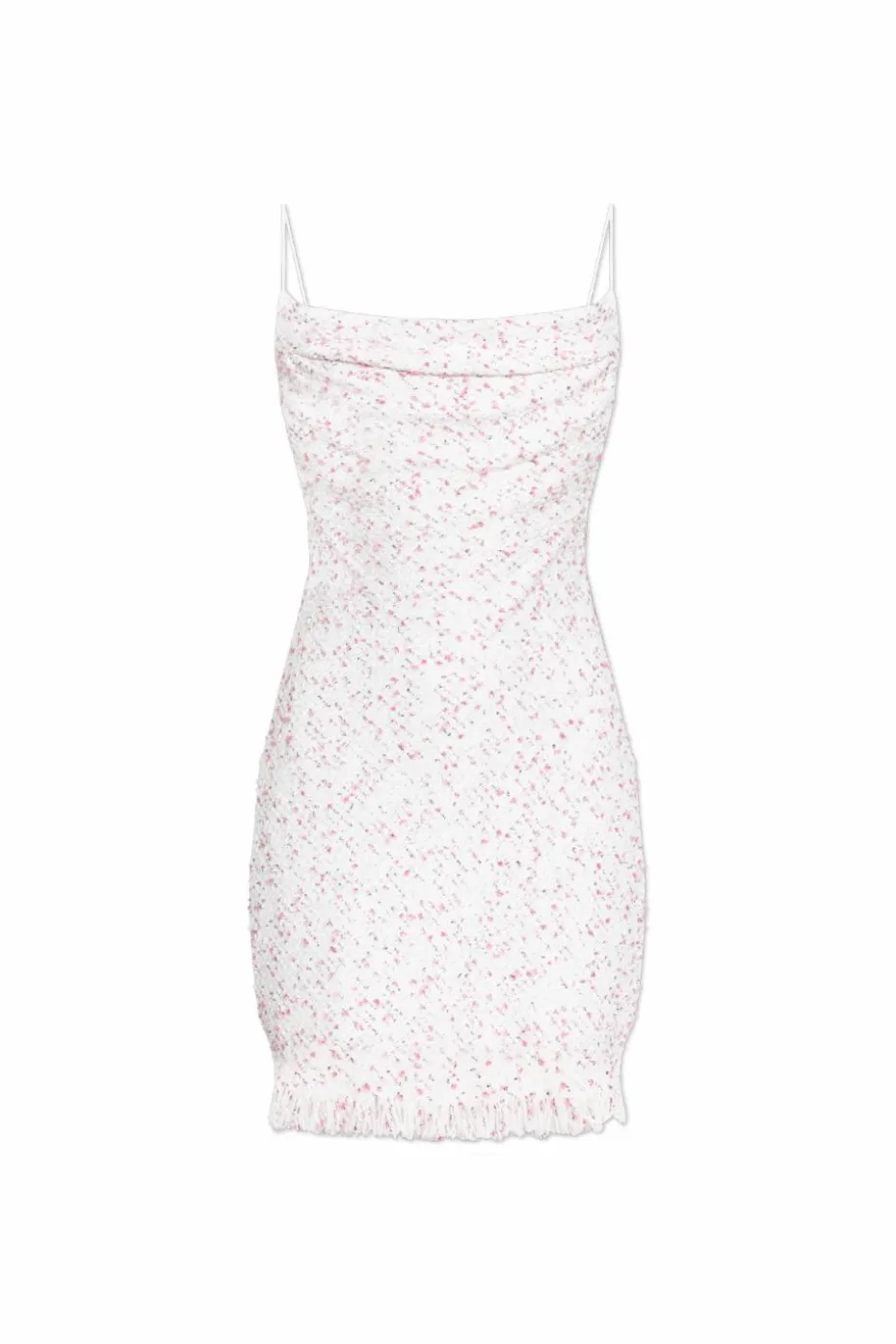 Balmain WHITE Tweed dress with straps