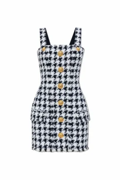 Balmain WHITE Tweed strap dress