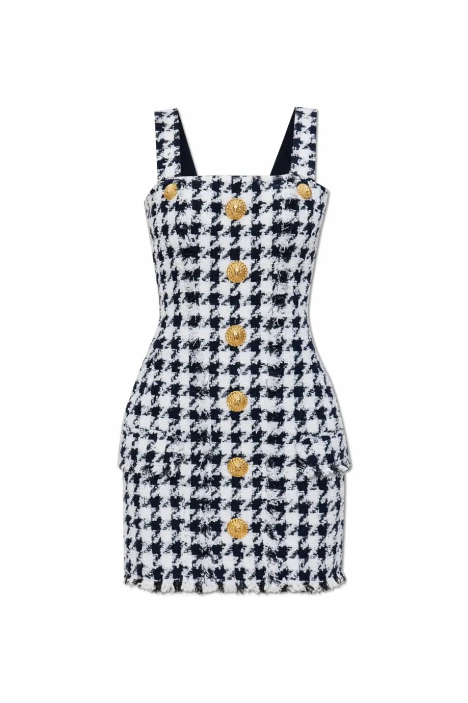 Balmain WHITE Tweed strap dress