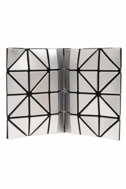 Bao Bao Issey Miyake SILVER Card case with geometrical pattern