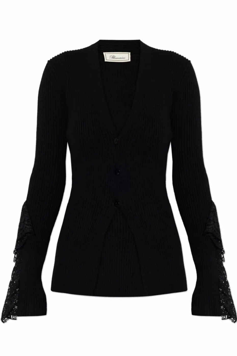 Blumarine BLACK Ribbed cardigan