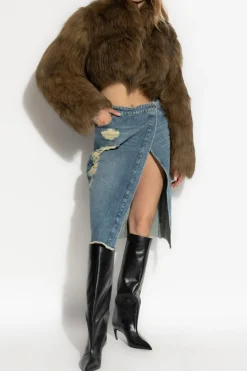 Blumarine BROWN Short fur
