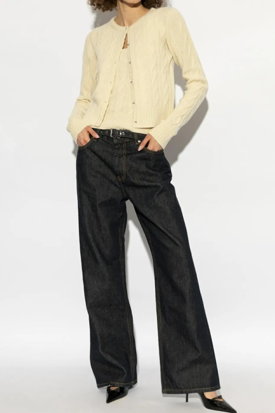 Blumarine cream Wool Top