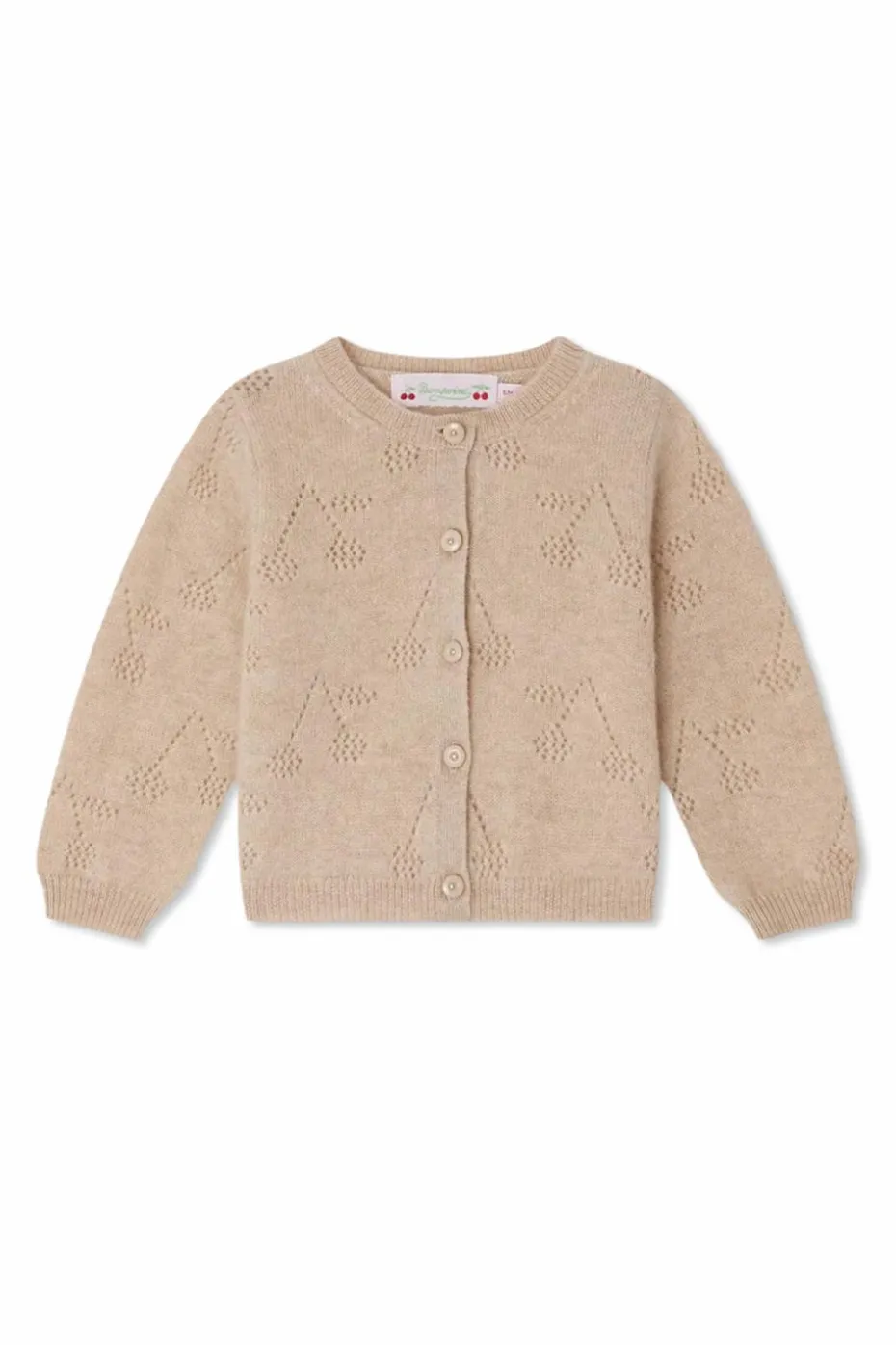Bonpoint beige Cashmere cardigan