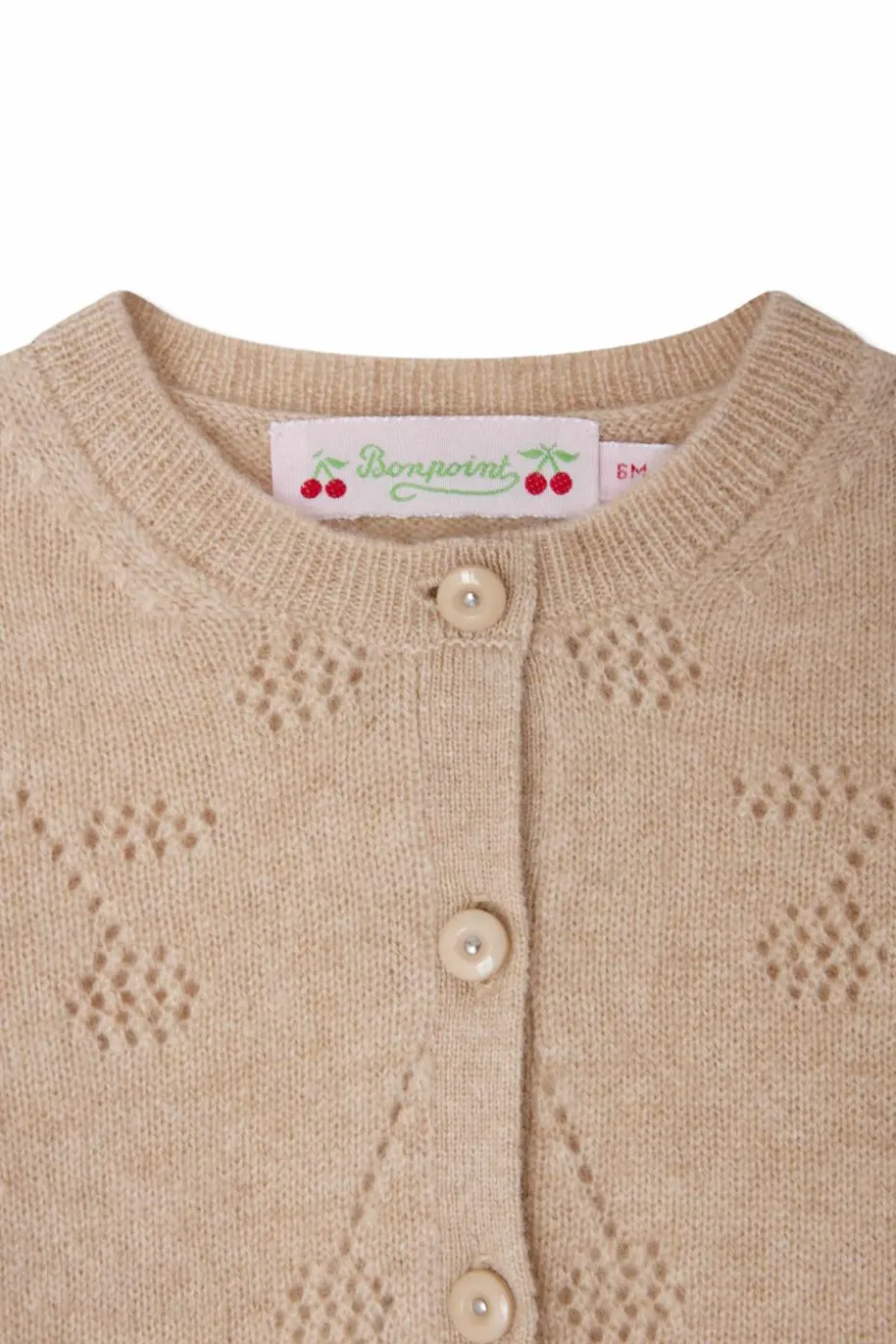 Bonpoint beige Cashmere cardigan
