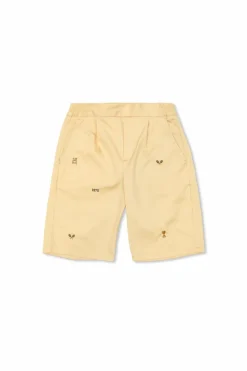 Bonpoint beige Pants with embroidery