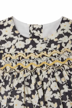 Bonpoint BLACK Floral motif dress