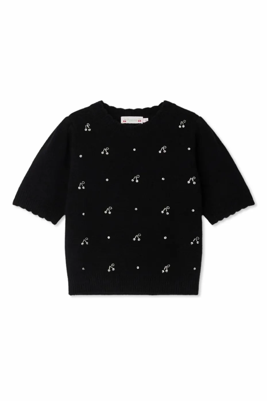 Bonpoint BLACK Sweater with appliqués