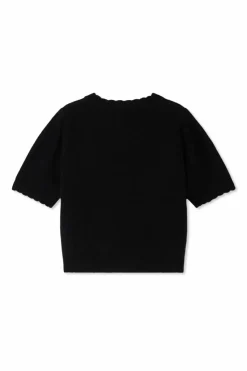 Bonpoint BLACK Sweater with appliqués