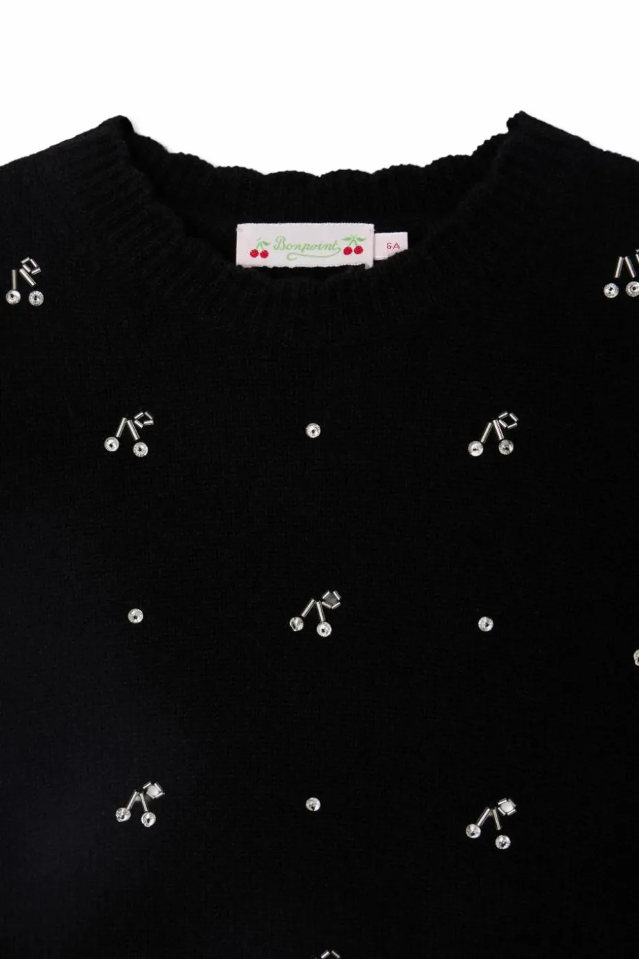 Bonpoint BLACK Sweater with appliqués