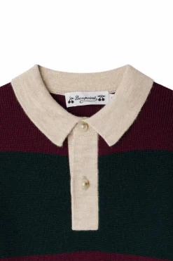 Bonpoint BURGUNDY Sweater with collar