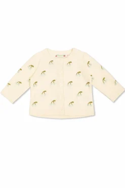 Bonpoint cream Cardigan with cherry motif