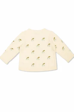 Bonpoint cream Cardigan with cherry motif