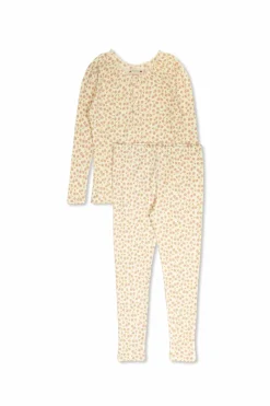 Bonpoint cream Pajamas with cherry pattern