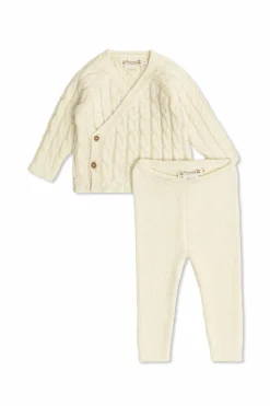 Bonpoint cream Set: top and pants