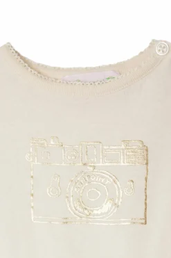 Bonpoint cream Top with print