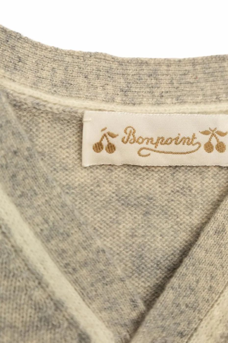 Bonpoint GREY Cashmere cardigan `Tahiel`