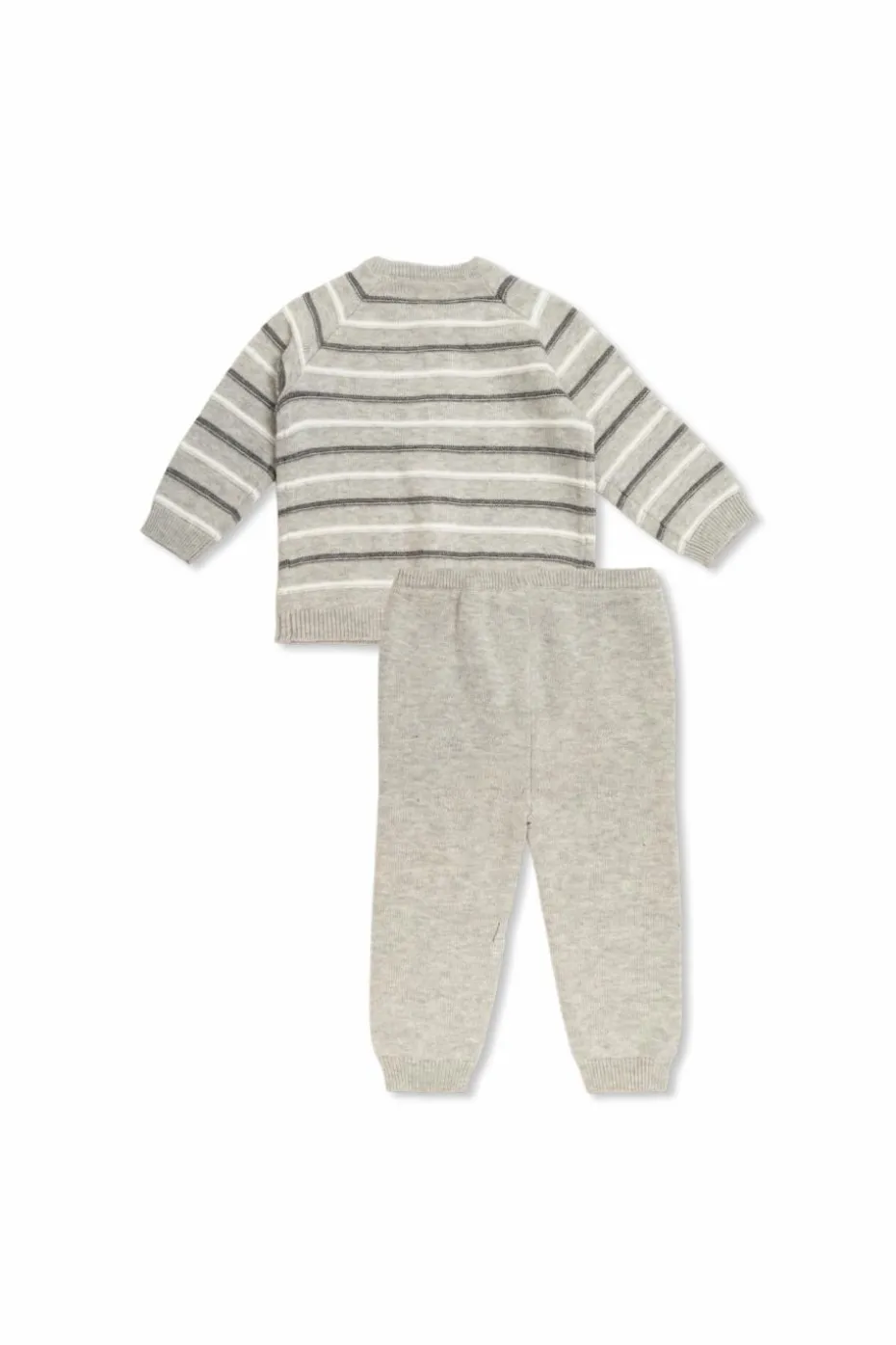 Bonpoint GREY Justio set: cardigan and pants
