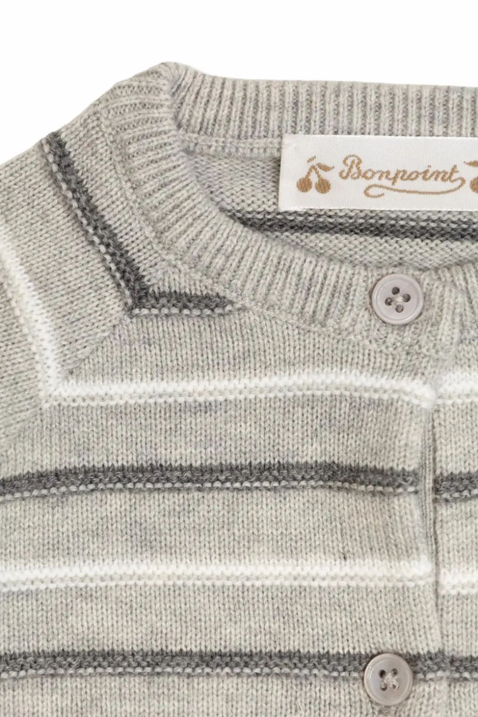 Bonpoint GREY Justio set: cardigan and pants