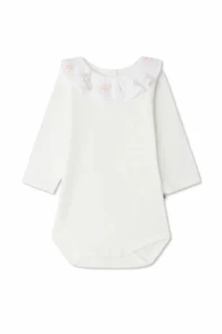 Bonpoint WHITE Cotton bodysuit