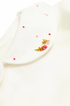 Bonpoint WHITE Cotton bodysuit