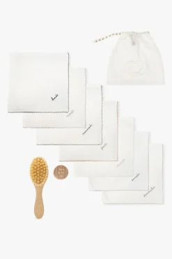 Bonpoint WHITE Gift set: diaper 7-pack, hairbrush & tooth box