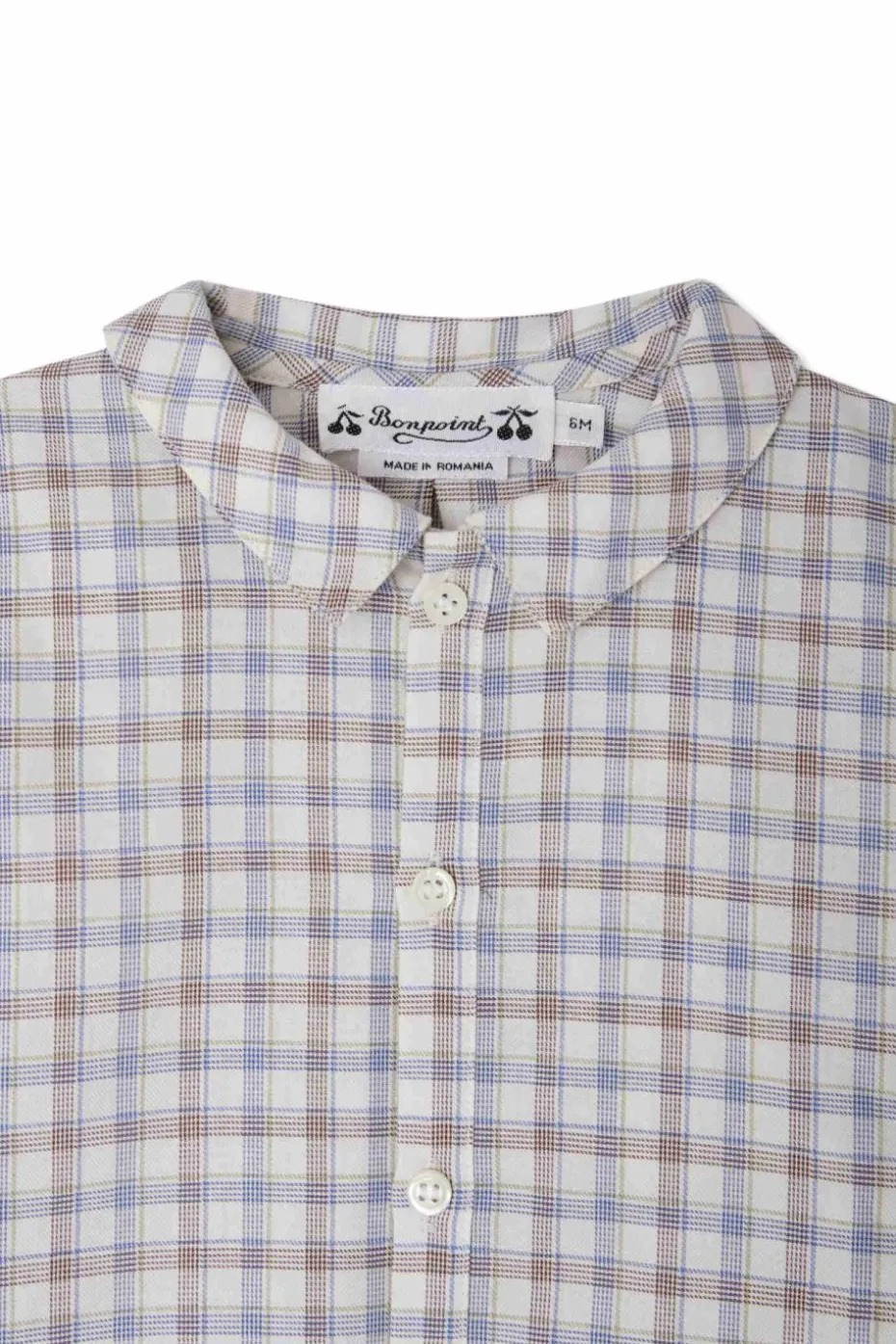 Bonpoint WHITE Plaid pattern shirt
