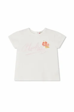 Bonpoint WHITE T-shirt Aloha Cira