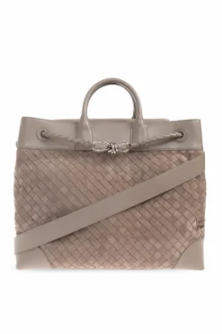 Bottega Veneta beige "Andiamo" shopper bag