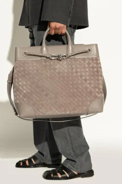 Bottega Veneta beige "Andiamo" shopper bag