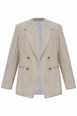 Bottega Veneta beige Blazer with silk trim