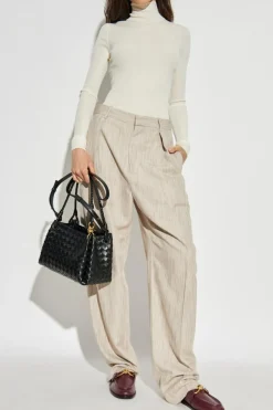 Bottega Veneta beige Creased trousers