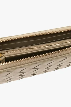 Bottega Veneta beige Intrecciato leather wallet