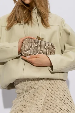 Bottega Veneta beige ‘Knott Small’ Clutch