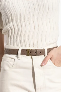 Bottega Veneta beige Leather belt