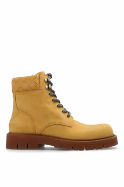 Bottega Veneta beige Nubuck ankle boots