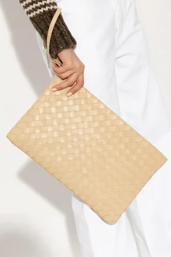 Bottega Veneta beige ‘Pouch Large’ handbag