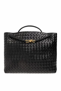 Bottega Veneta BLACK āAndiamo Largeā shopper bag