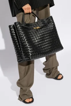 Bottega Veneta BLACK ‘Andiamo Large’ shopper bag