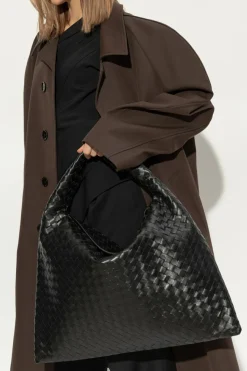 Bottega Veneta BLACK Bag Hop Large